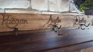 Rustic Personalized Wood Coat/ Towel Hanger