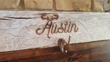 Limited Edition-Rustic Personalized Wood Coat/ Towel Hanger/Deer/Antler/Hunting/Rustic