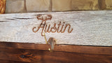 Limited Edition-Rustic Personalized Wood Coat/ Towel Hanger/Deer/Antler/Hunting/Rustic