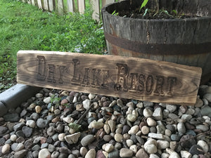 Rustic Burned Black Ash Home/Cabin Sign